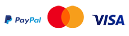 We Accept Visa, Mastercard, American Express, Discover, PayPal, and Apple Pay 